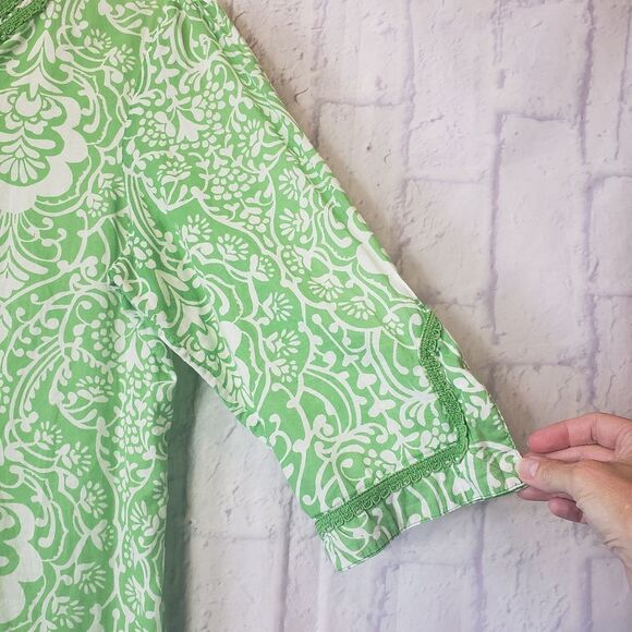 BANANA REPUBLIC FACTORY Tunic Coverup XL Lime & White - Picture 2 of 7